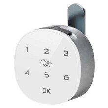 (30mm, White) Smart Drawer Lock with Digital Password & IC Card Reader for Home/Office, Easy Install Cabinet Security Lock