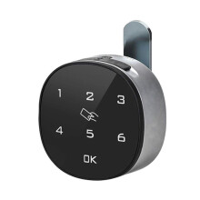 (20mm, Black) Smart Drawer Lock with Digital Password & IC Card Reader for Home/Office, Easy Install Cabinet Security Lock