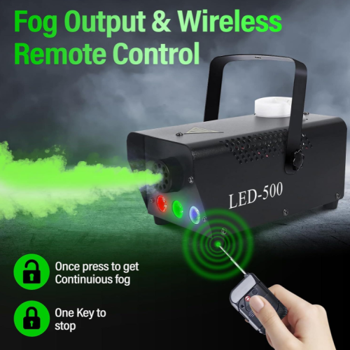 Fog Machine Smoke Machine 500W Wireless Remote Control DJ Disco Party