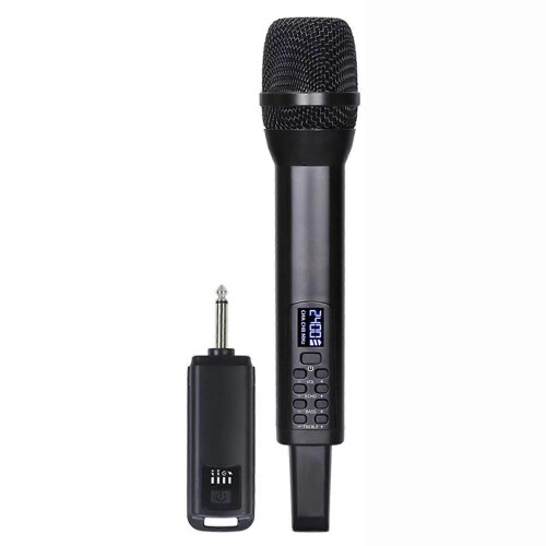 (One Drag One) Wireless Microphone System with Receiver Professional Wireless Microphone Kit for Party Singing