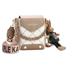 (Khaki) Minimalist Summer Handbag For Essential Lightweight Square-Shaped Bag for Daily Wear