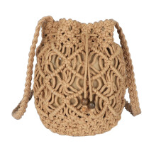 (Brown) Shoulder Woven Satchel Bag Lightweight Portable Straw Bag Birthday Gift