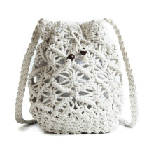 (White) Shoulder Woven Satchel Bag Lightweight Portable Straw Bag Birthday Gift