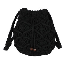 (Black) Shoulder Woven Satchel Bag Lightweight Portable Straw Bag Birthday Gift