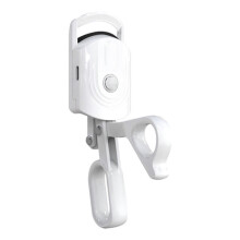 (Snowy Mountain White) Heated Curling Iron Portable Thermal Eyelash Curler Practical Eye Beauty Tool