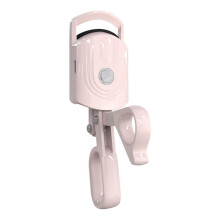 (Pink) Heated Curling Iron Portable Thermal Eyelash Curler Practical Eye Beauty Tool