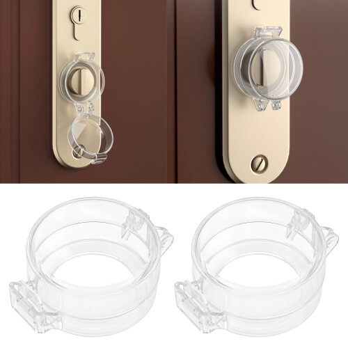 10pack Child Safety Door Lock Transparent Protective-Black 2