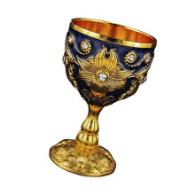 Handcrafted 30ml Zinc Alloy Shot Glass-gold dark blue