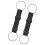 2Pcs Flexible Travel Accessory Straps Ideal For Securing-Black 1