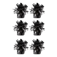 6Pcs Metallic PET Foil Balloon Holder Heavy Duty Balloon-Black