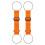 2Pcs Lightweight Suitcase Connector Luggage Belts-Orange 1