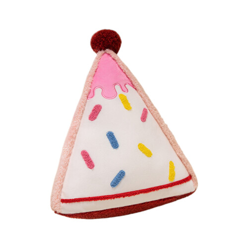 Furry Red Checkered Pillow Fun Designs Colorful-triangle