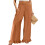 Pantalon décontracté taille haute coupe ample pour-Orange XXL 1
