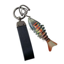 Porte-clés inspiré de l'océan, détail en forme de poisson,-Noir