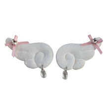 Aile en tissu Vintage assortie, 2 pièces, avec nœud-Rose