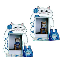 Cadre photo en acrylique transparent, petit-Bleu translucide