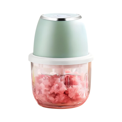 Tiny Electric Garlic Grinder With 30cm Power Cord-Light Green
