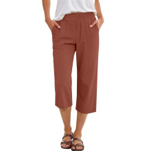 s Pants for Women Casual Loose Elastic High-Coral Red XXL