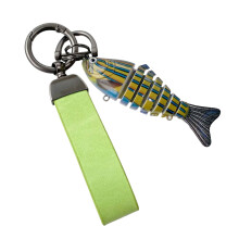 Porte-clés poisson Surfaces texturées, pièces de-Vert clair
