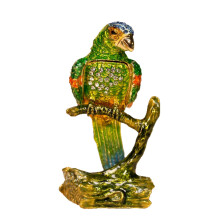 Étui à bijoux perroquets de styles vintage avec finition