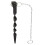 Protective Finish Dark Rain Chain Ground Stake With Curved Tip 1