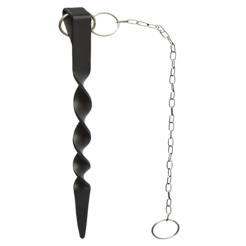Protective Finish Dark Rain Chain Ground Stake With Curved Tip