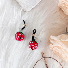 (Red Strawberry) New rubber band nipple clamp bell free of piercing adjustable body clamp gold