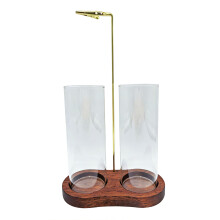 Premium Glass And Wood scent Device Ideal For Quiet Zones-brown