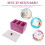 Multi-Compartment Wooden Tampon Holder Box Pink Bathroom Storage 5