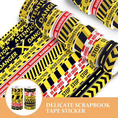 12 Warnslogan Klebeband Set Für Scrapbooking & Handarbeit 2