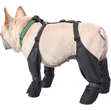 (L) Winter Dog Boots Anti-slip, Waterproof Dog Boots With Auxiliary Strap, Dog Shoes With Rugged Rubber Sole, Anti-fall Dog Hiking Booties Zhexin
