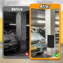 2 Protections Murales de Garage, Butoirs en Mousse Noire pour Parking de Voiture, Protection D'Angle et de Poteau