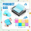 3 Pack   Sticky Dispenser Note Holder Black Base with 24 Pads   Sticky Notes Memo Pads,50 Sheet Per Pad 7