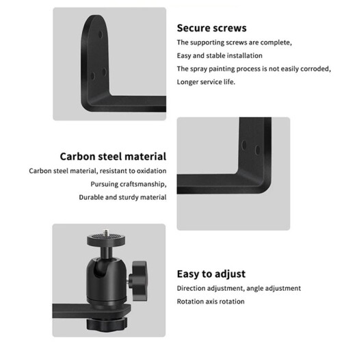 Portable Projector Bracket 360 Rotatable Wall Mount Beamer Holder Universal 1/4 Screw for Most Projector Stand 2