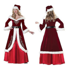 (M, woman) Santa Claus Costume Father Mother Christmas Suit Men's Ladies Christmas Costume