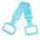 Blue Silicone Shower Brush with Long Strap for Back Scrubbing 1
