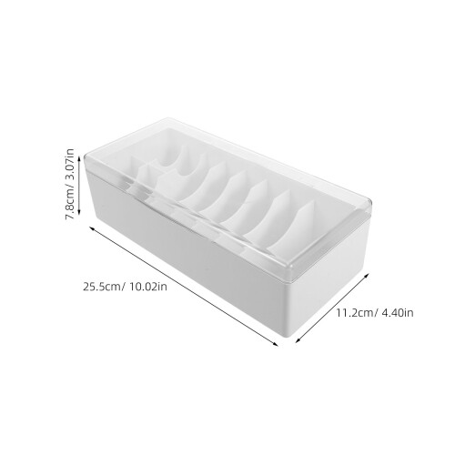 Large White Acrylic Lash Supplies Storage Container with Flip Lid 1