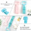 Blue Silicone Shower Brush with Long Strap for Back Scrubbing 5