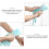 Blue Silicone Shower Brush with Long Strap for Back Scrubbing 6