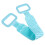 Blue Silicone Shower Brush with Long Strap for Back Scrubbing 7