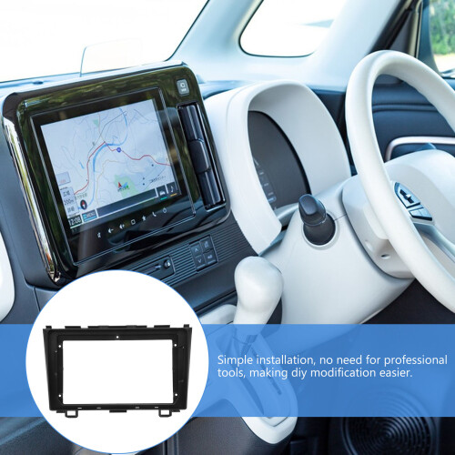 Black ABS Center Console Dashboard Cover Navigation Protector 2