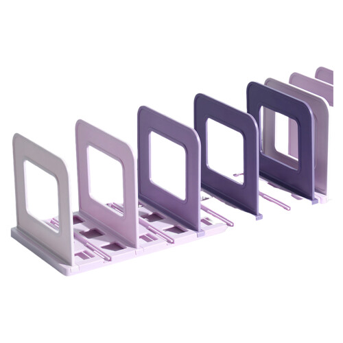 Adjustable Bookends Bookshelfs for Displaying-Gradientpurple 8
