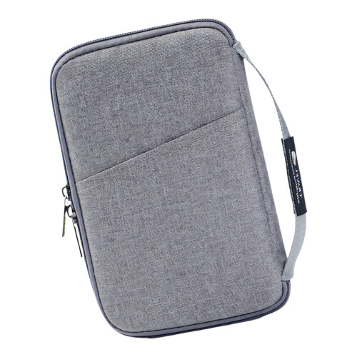 Functional Travel Passport Organizer Oxford Cloth Storage-Gray