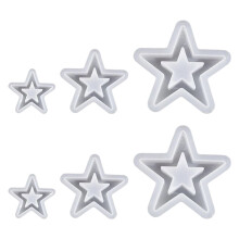Christmas Ornament Pendants Molds Star Epoxy Casting Mold for
