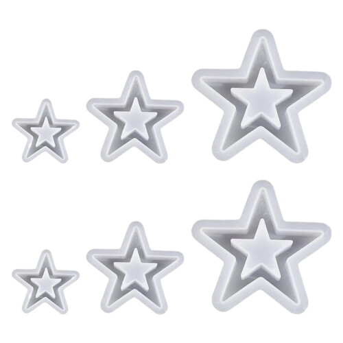 Christmas Ornament Pendants Molds Star Epoxy Casting Mold for