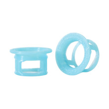 2Pcs Bicycles Handlebar Grip Plug Noctilucent Mountain-Blue