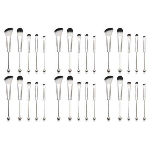 6X PerlenföRmige Make--Pinsel, Silikonperlen, DIY-Make--Kosmetikpinsel, Perlenpinsel-Set zum Selbermachen