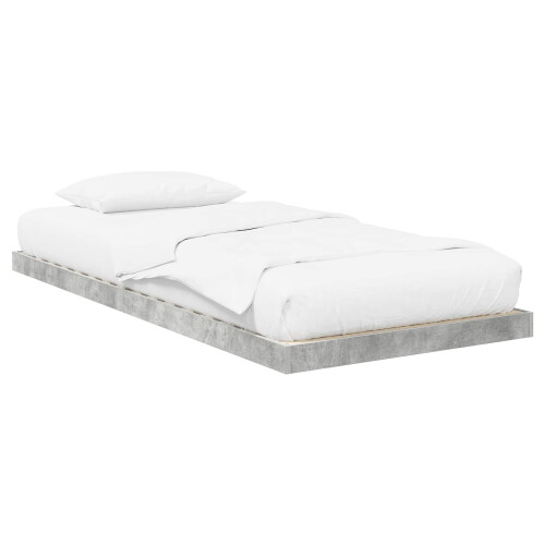 vidaXL Floor Bed Frame Concrete Grey 75 x 190 cm Engineered Wood 1