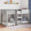 vidaXL Floor Bed Frame Concrete Grey 75 x 190 cm Engineered Wood 4
