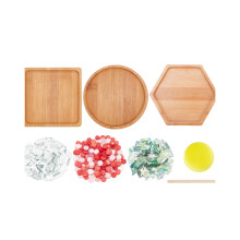 Artistic Coaster Set For Adults Includes Glass Tiles And-Green